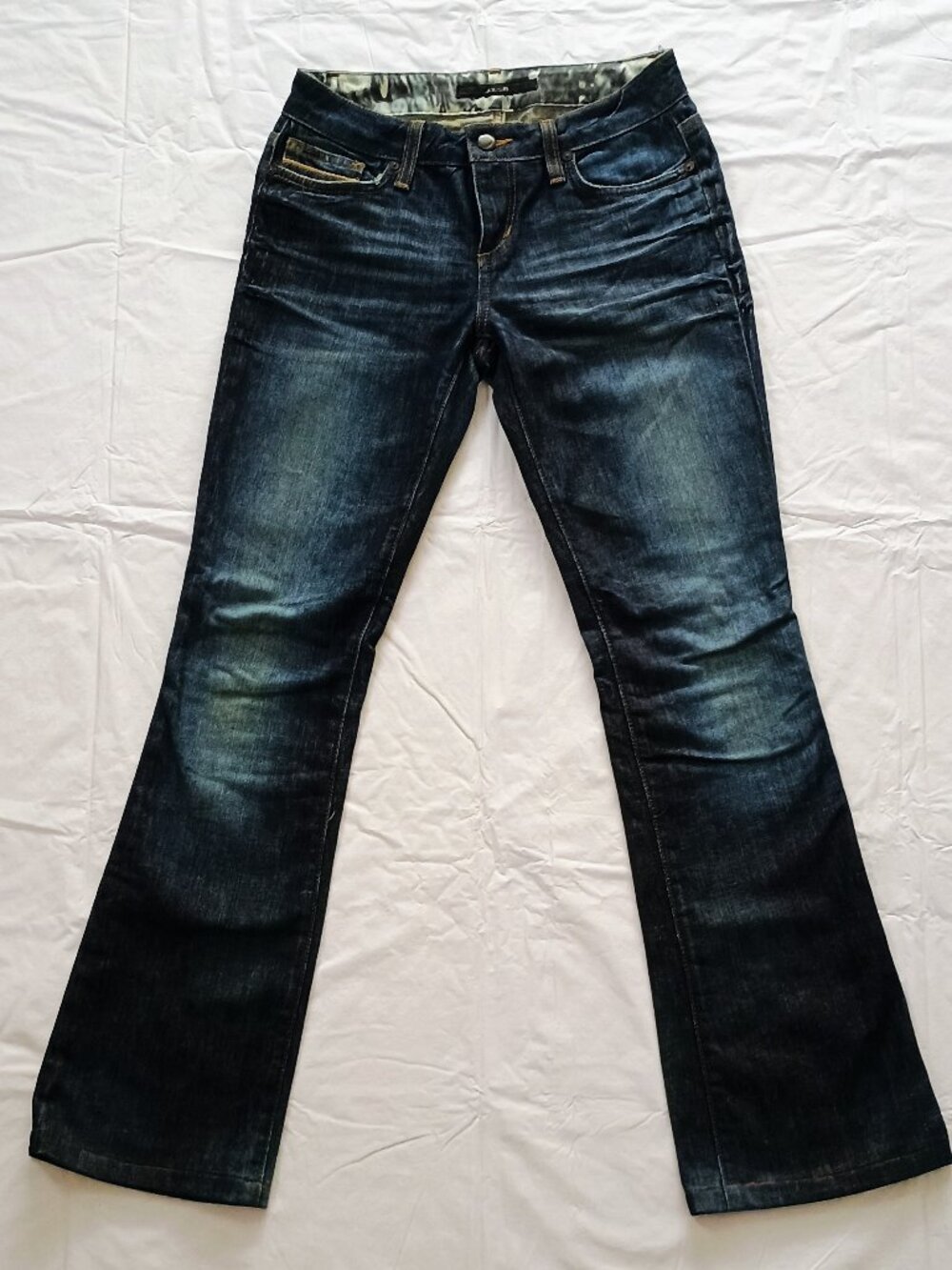 Joe's Jeans Women's Low Rise Flare Stretch Blue Dark Wash Y2K